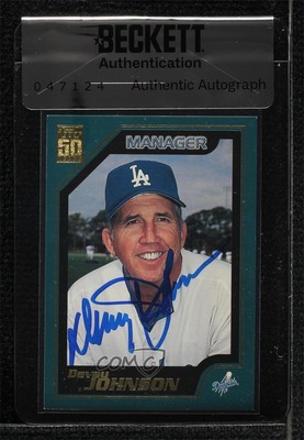 BAS 2001 Topps Davey Johnson #340 Seal of Authenticity Auto