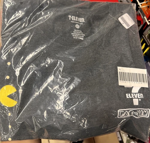 7-ELEVEN PAC-MAN Arcade Short Sleeve Shirt 3 Sizes Check Description