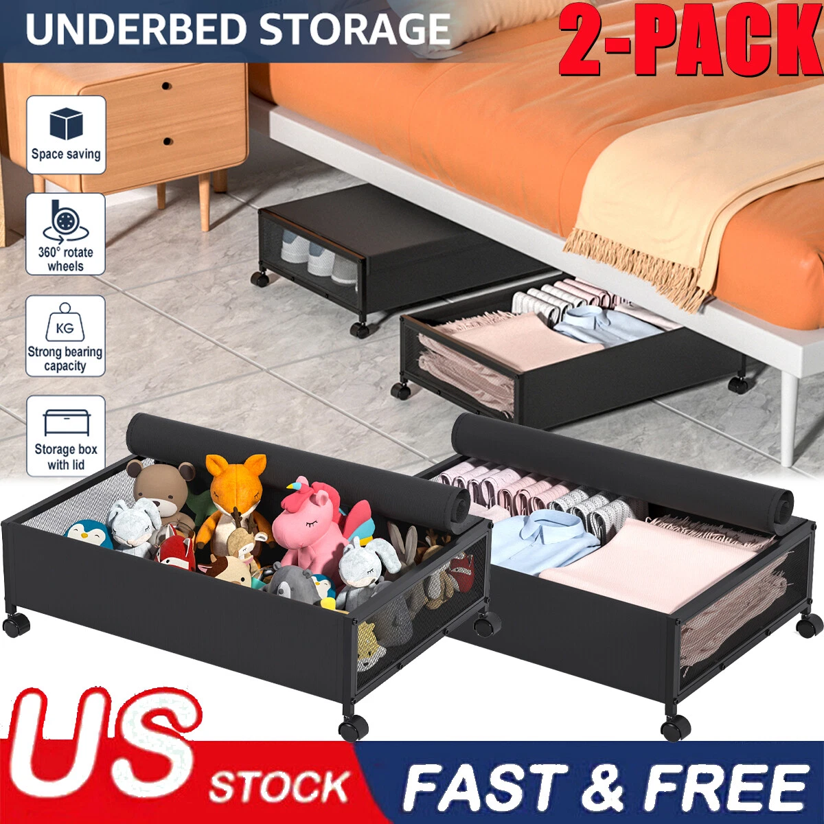 Under Bed Storage With Wheels Underbed Storage Organizer