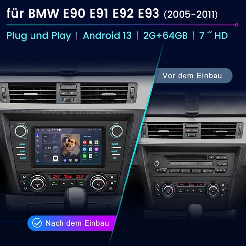 Autoradio Für BMW E90 E91 E92 E93 Carplay Android 13 GPS NAV SWC RDS DAB+ 2G+64G - Bild 2 von 18
