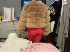 brown fur coat