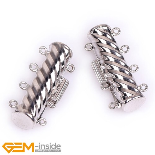 14K Gold Filled Layered Snap Barrel Clasps For Pearl Bracelet Necklace Closures - Foto 30 di 30