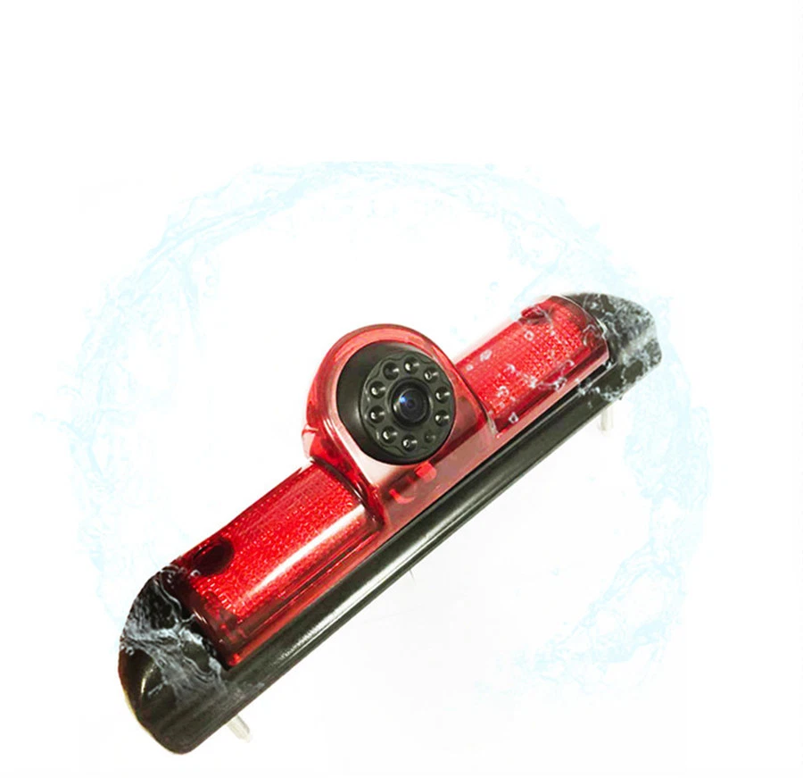 12V IP68 Impermeable 170° Vehículo Retroceso Cámara CCD Tercer Freno Luz LED Foto 4 de 4