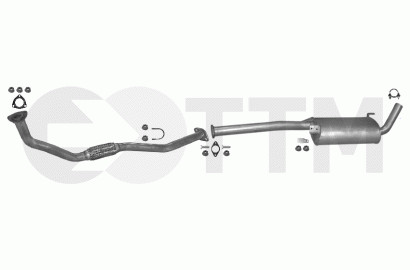 Silencieux Nissan Terrano II 2.7 D réduisant le bruit moteur pour ligne d'échappement 1999-2006