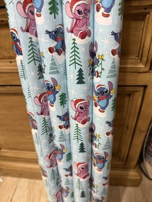 Stitch And Angel Christmas Wrapping Paper 4x3.5 Meters 14 M Total Cutting Guide