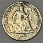 1861 - Seated Liberty Half Dime  Silver GREAT COIN