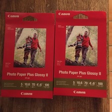 Canon Inkjet Photo Paper Plus Glossy II 4" x 6" 200 Sheets Total PP-301 Lot Of 2