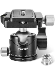 CAVIX Ball Head Mount with 1/4" Screw Arca Type Quick Release Plate 360 Degre...