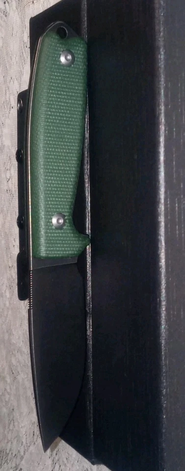 Jeabrother Fixed Blade 14c28n Carbon Steel With Sheath Micarta Scales - Image 2 of 4