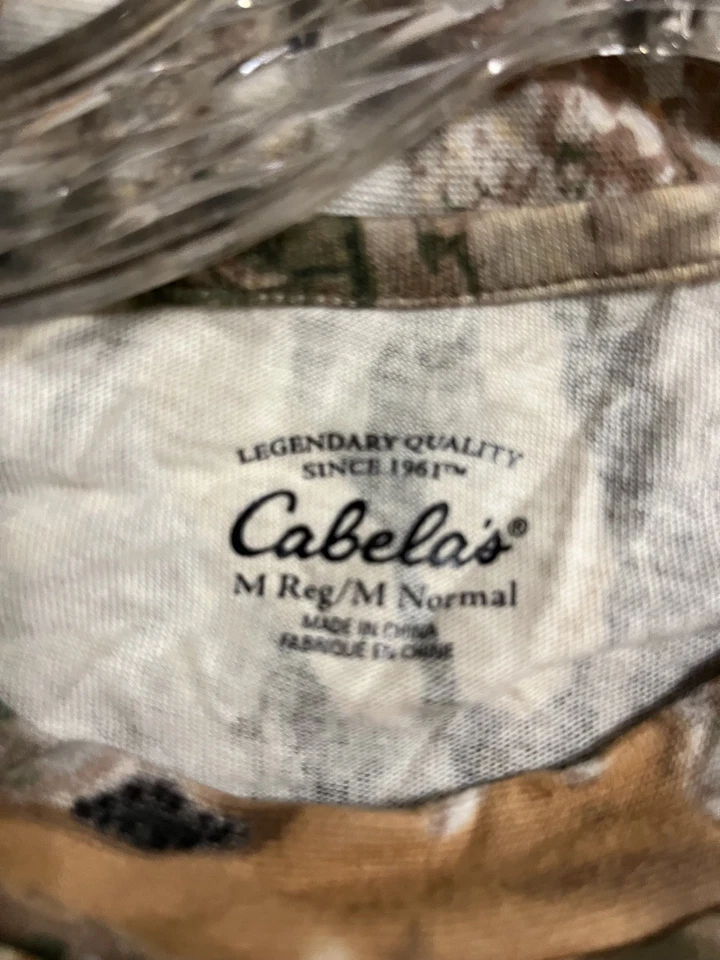 Cabela’s ColorPhase Camo Men’s Medium Long Sleeve Cotton Tee Zonz Woodlands NEW  - Image 4 of 4