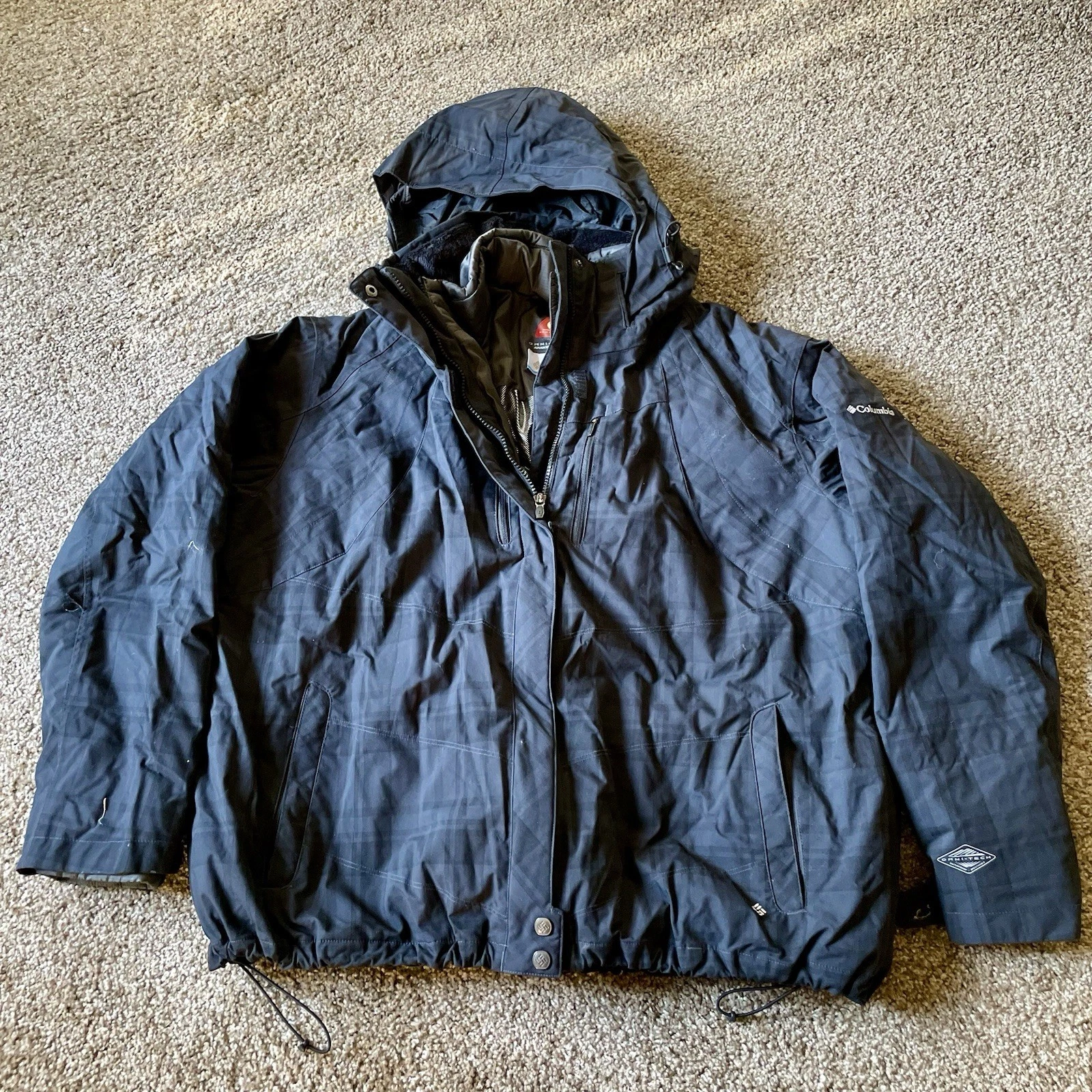 Columbia Whirlibird III Interchange Jacket Mens 3X Omni-Heat Tech Waterproof