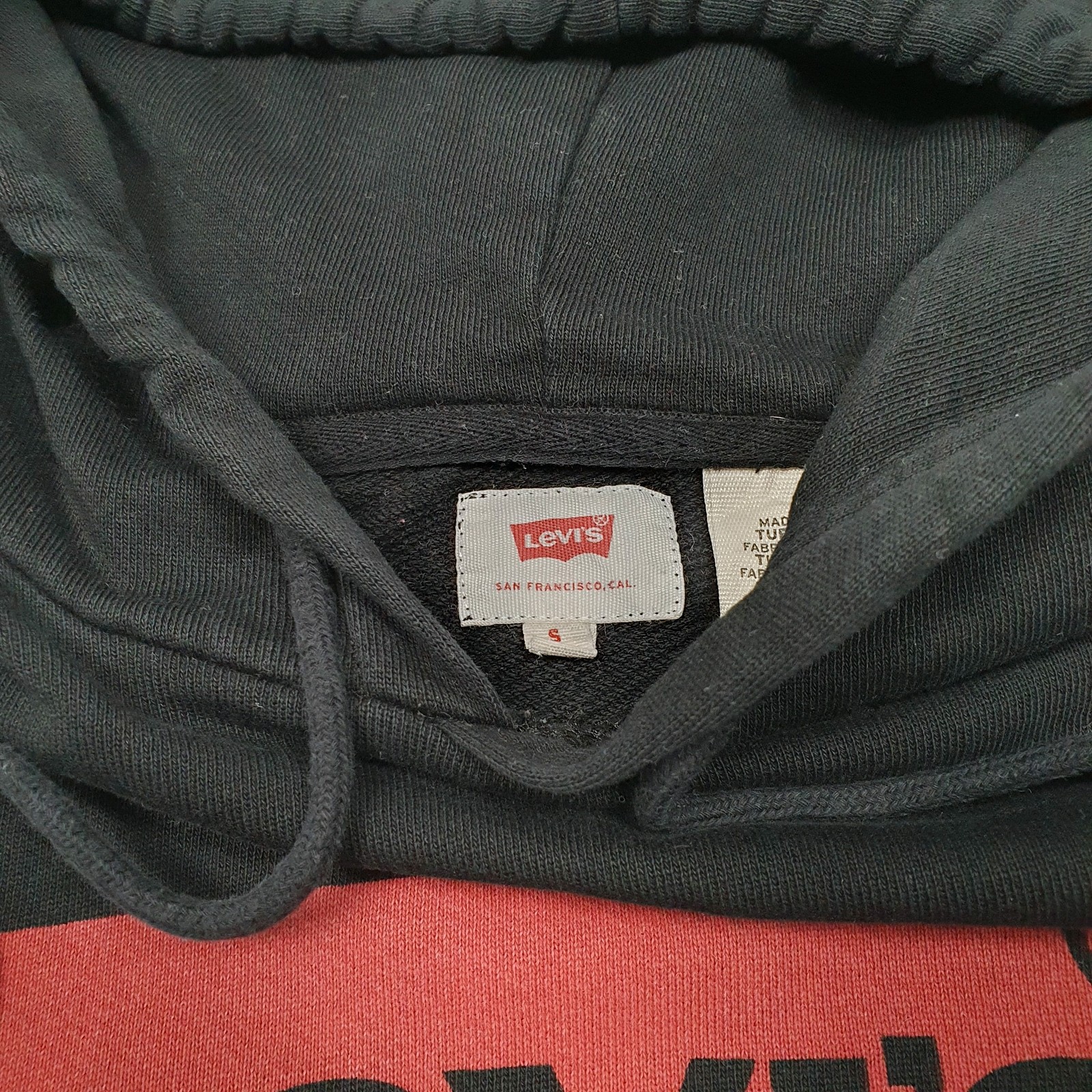 LEVIS Hoodie Spellout Jumper Sweatshirt Mens S image 2