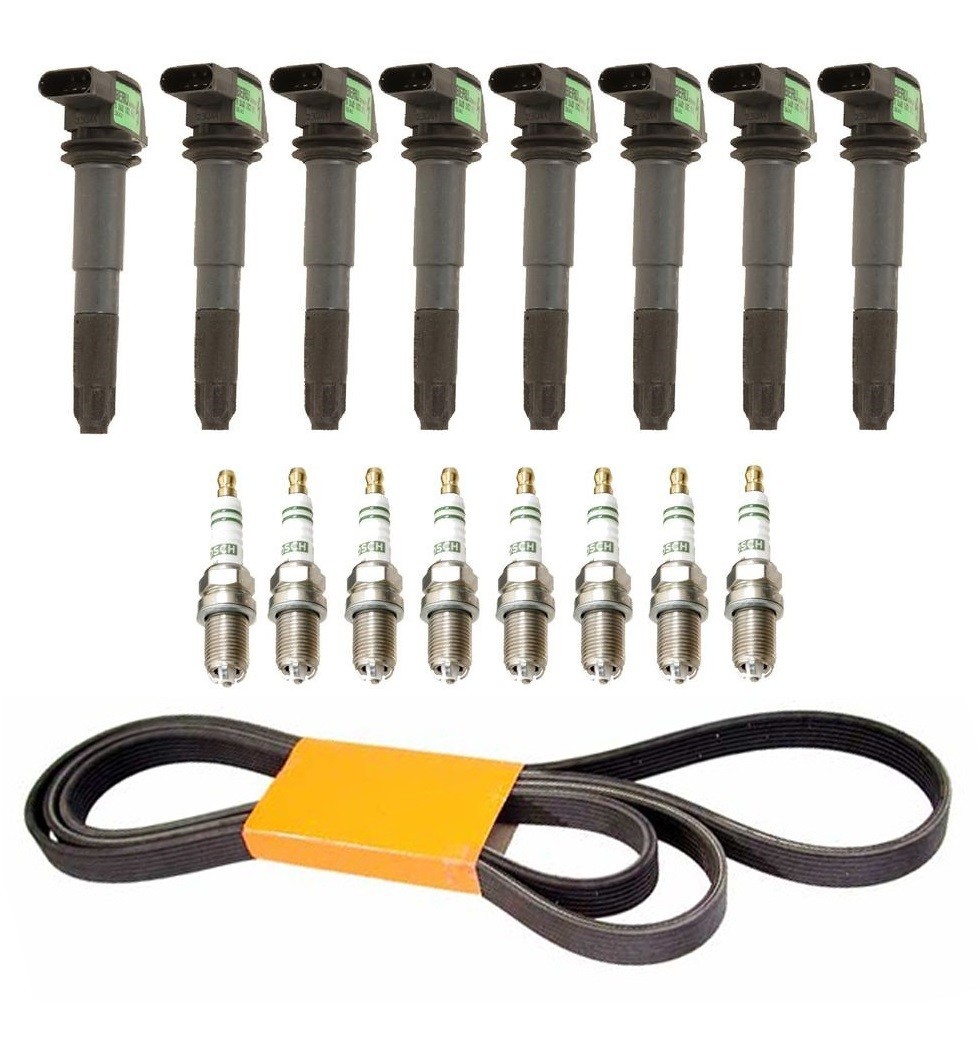 Custom Kit - Beru/Bosch Ignition Coils Contitech Belt For Porsche Cayenne