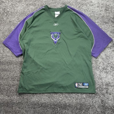 Vintage Milwaukee Bucks Reebok NBA Warm Up Shooting Shirt Jersey Men s XXL