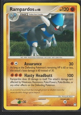 Rampardos 33/123 Mysterious Treasures Rare NM Pokemon