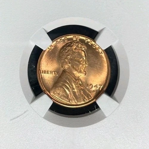 1947-D LINCOLN WHEAT CENT ~ NGC MS 65 RD ~BEAUTIFUL COIN~REF#98-230