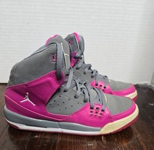Jordan Sparkle Pink and Gray High Top Sneakers 6.5 Y