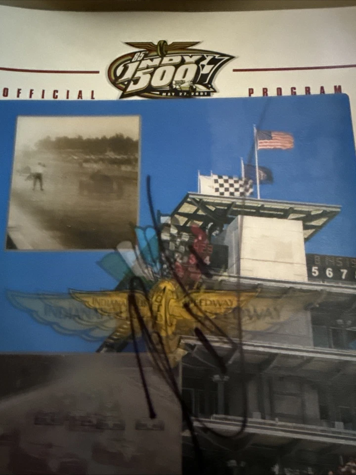 🔥🔥Indy 500 90th Anniversary 2001 Autographed Program & Hat By WINNER HELIO !!! - Image 3 of 4