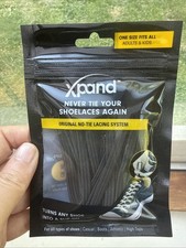 Xpand Laces No Tie Elastic Shoelaces One Size - Black NEW IN PACKAGE