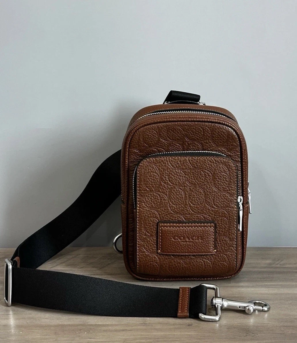 COACH Racer Sling Pack In Signature Leather CDC45 Silver/Vintage Brown
Opens in a new window or tab