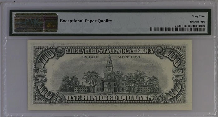 RARE 1977 $100 BILL🌟PMG 65 EPQ (GEM UNC)🌟48 YEAR OLD CHICAGO NOTE🌟BARGAIN BUY - Image 2 of 2