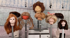 8 Doll Wigs Dollspart Playhouse IMSCO Vintage Lot Various Sizes and Styles