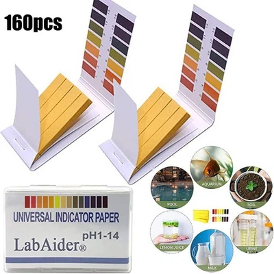 Test Ph Indicateur Universel 160pcs 160strips Complet Teste Bandes - Photo 1/3