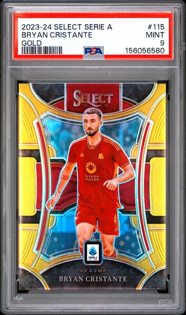 2023-24 PANINI SELECT SERIE A GOLD #115 BRYAN CRISTANTE 01/10 PSA 9