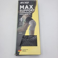 CEP Max Support Compression Knee Sleeve Size S Unisex Black / White Model WO64G