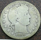 US 1909-O Barber Quarter  **