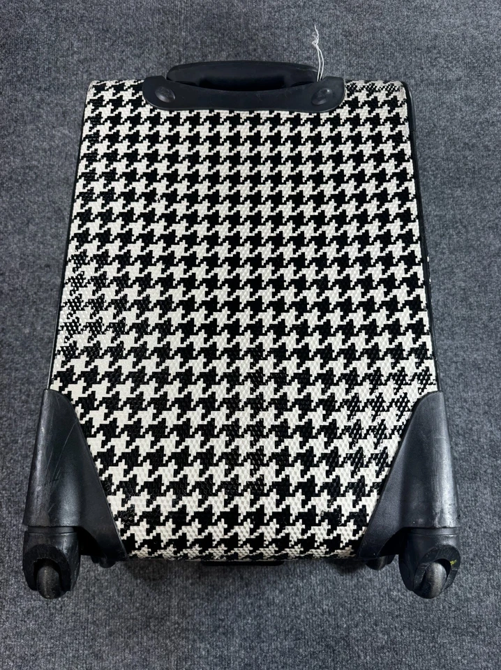 Samantha Brown Carry On Houndstooth Hanging Handle Rolling Travel Luggage Bag - Image 3 of 4