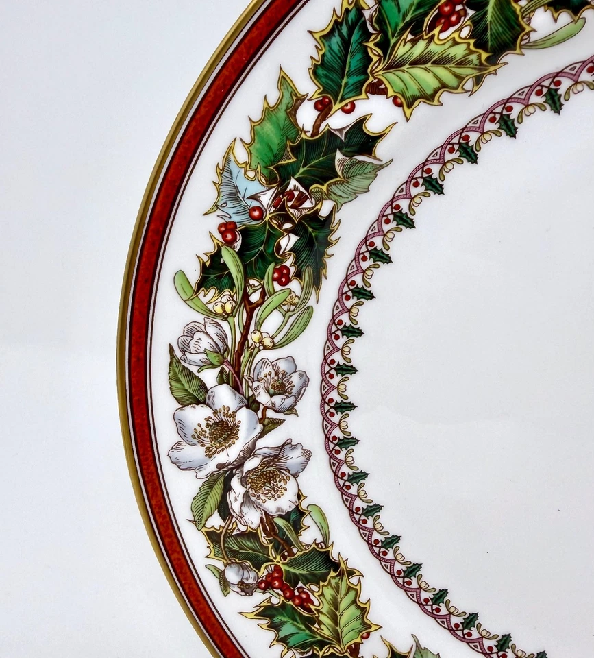 Spode CHRISTMAS ROSE 10 1/2" Dinner Plates Fine Bone China ENGLAND - Image 4 of 4