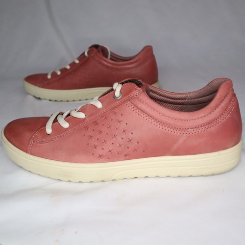 Scarpe ECCO donna 38 Fara sneakers casual pelle malva stringate punta tonda bassa - Foto 6 di 11