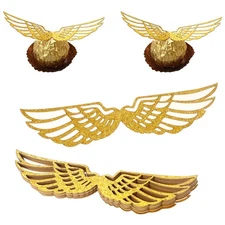 50PCS Wizard Party Chocolate Decoration Wings Chocolate Decoration, Wings Waf...