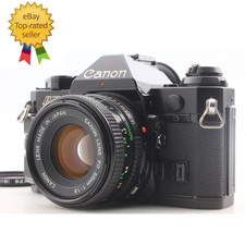 NEAR MINT Canon AE-1 Program Black SLR New FD NFD 50mm F/1.8 From JAPAN