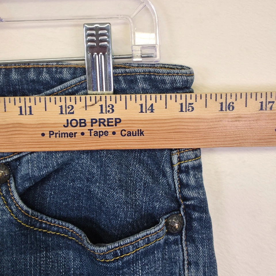 Jeans Cruel Girl Juniors 7 T Azul Bootcut Pierna Tiro Bajo Lavado Oscuro Vaquera Occidental Foto 3 de 4