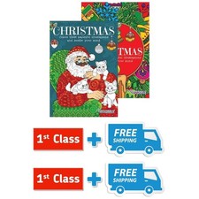 Single Book Christmas Colouring Books Advanced Adult A4 Creative Activity.