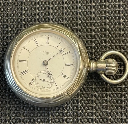 Antique 1897 Elgin BW Raymond 18s 17j Railroad Grade Pocket Watch Runs