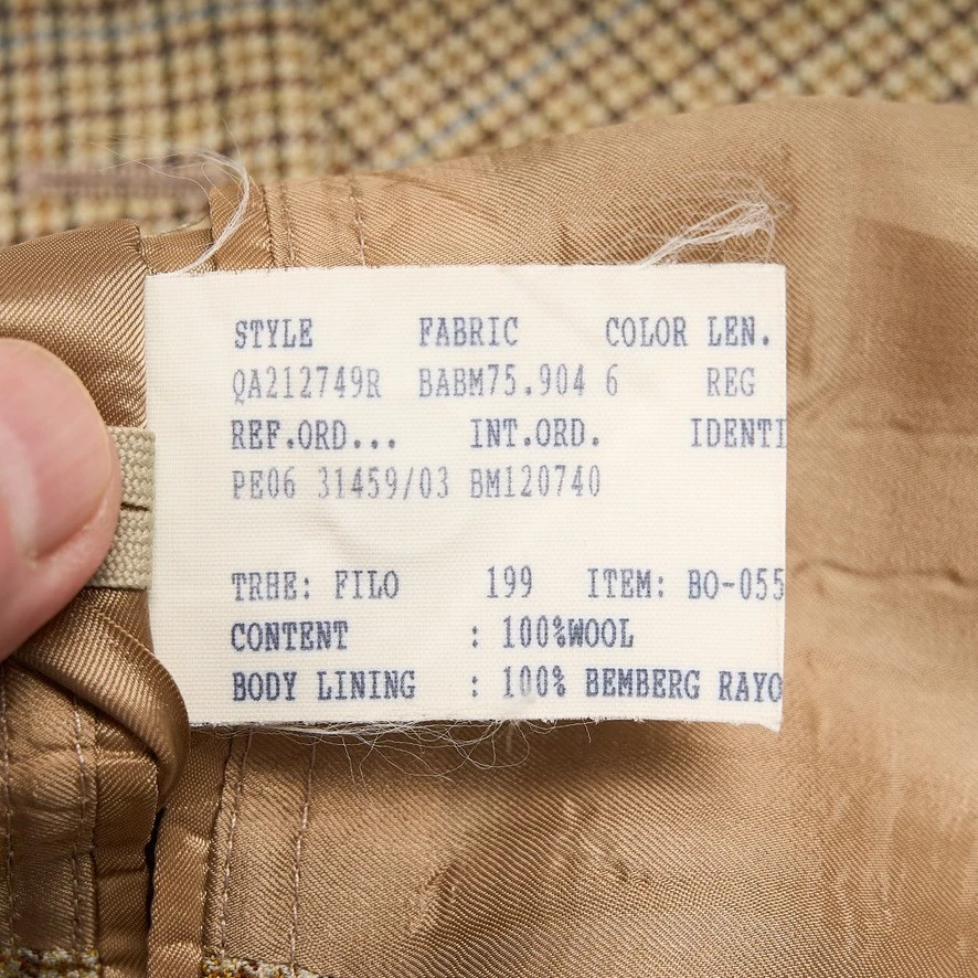 Blazer Brooks Brothers 44 Abrigo Deportivo Marrón Tostado Cuadros Lana 2 Botones Italia Foto 4 de 4