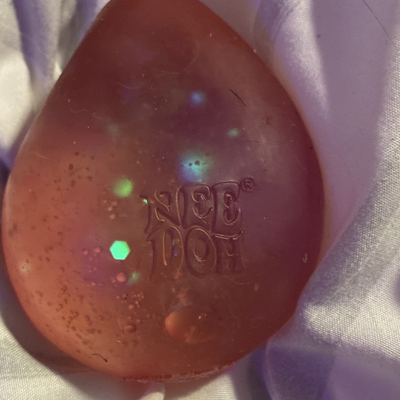 Nee Doh pink Glitter dream drop Reliever 3 in