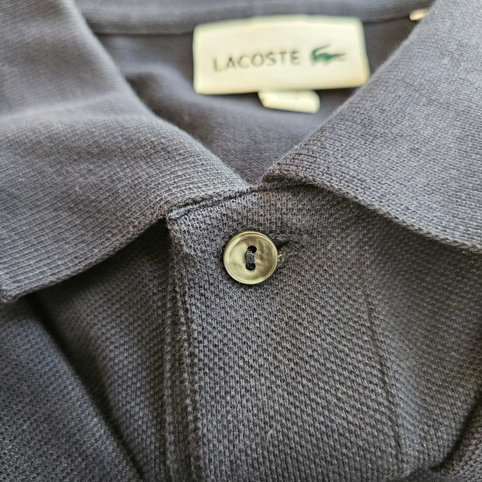 Lacoste Navy Piqué Polo Short Sleeve Croc Logo Mens 3XLB Preppy 100% Cotton thumbnail 5