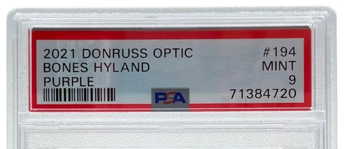 2021-22 Donruss Optic Bones Hyland Purple Prizm Rookie RC #194 PSA 9 Nuggets - Bild 3 von 4