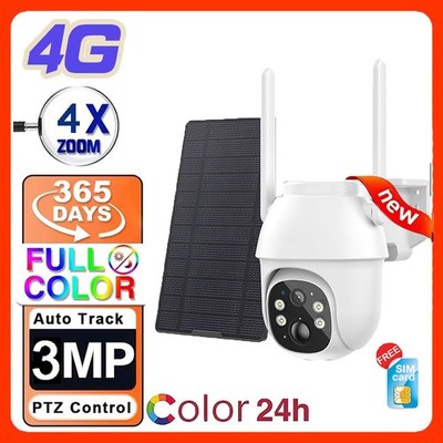4G LTE Solar Überwachungskamera Aussen mit SIM Karte Ohne WLAN Outdoor Akku IP66