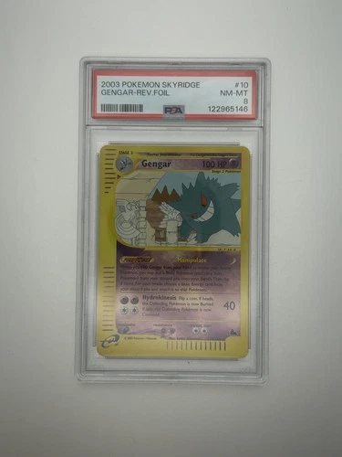 Pokémon TCG Gengar #10 Skyridge Reverse Holo Rare PSA 8 PSA 10 New Cert POP 94!!