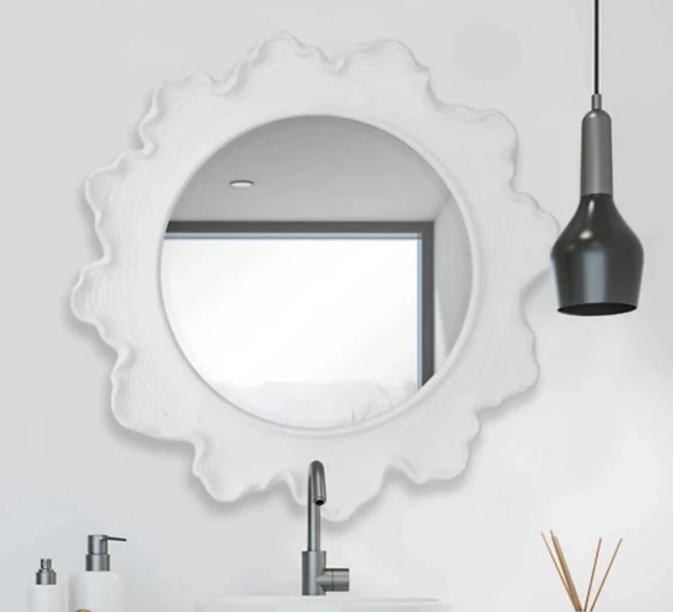 Espejo blanco mate Uttermost 09797 Sea Coral 34 X 34 pulgadas Foto 4 de 4