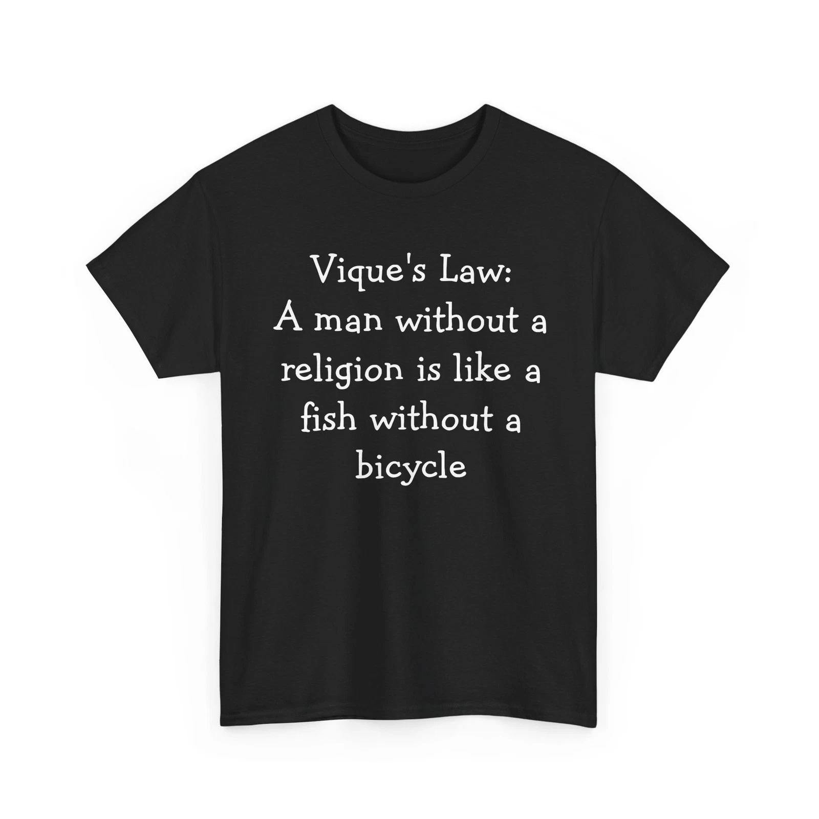Vique's Law Religion Shirt Unisex Heavy Cotton Tshirt
Opens in a new window or tab