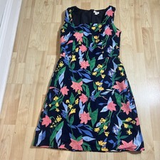 J. Crew Factory Womens Multi-Color Floral Square-Neck Dress Size 4