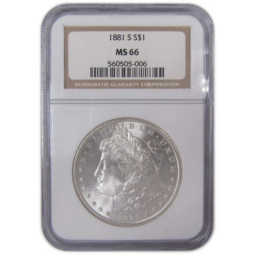 1881 S Morgan Dollar MS 66 NGC Silver Uncirculated $1 Coin SKU:CPC9899