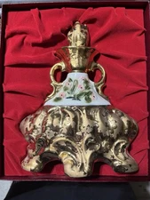 BEAUTIFUL RARE VINTAGE JIM BEAM WHISKEY DECANTER "WEEPING GOLD" DESIGN 1972