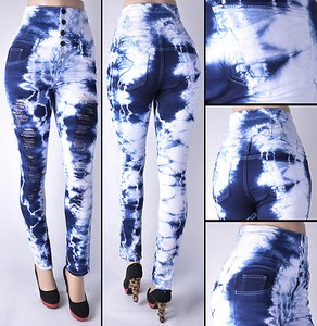 tie dye ripped jeans